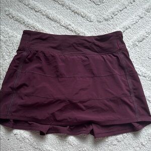 Women's Lululemon Burgundy Race Revival Skirt